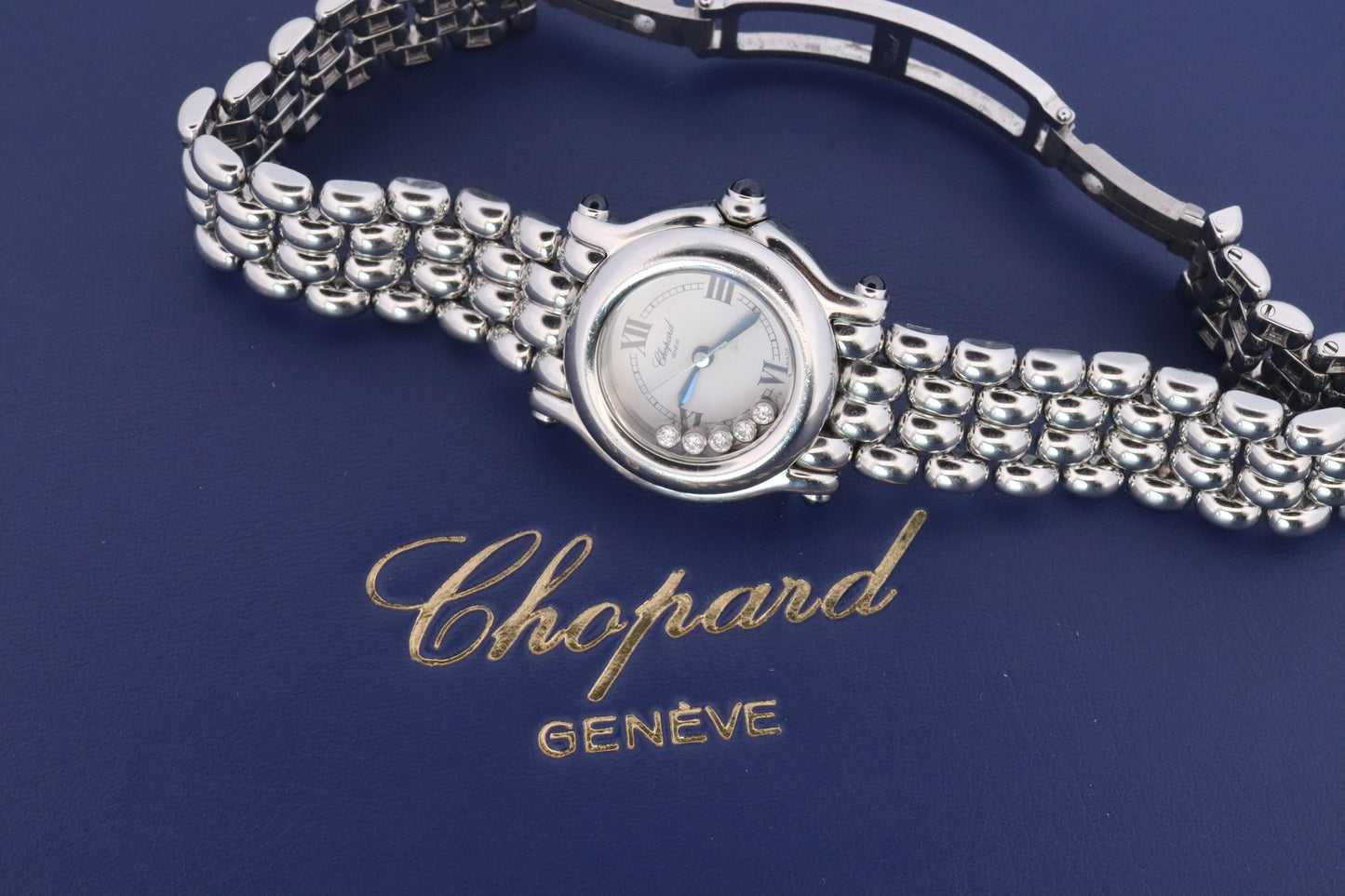 Chopard Happy Sport Sapphire Diamond Watch. Chopard LUC 27/8250-23 Ladies