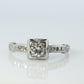 18k ART DECO Diamond solitaire ring. 18k Large diamond engagement ring. 1920s
