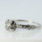 18k ART DECO Diamond solitaire ring. 18k Large diamond engagement ring. 1920s