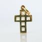 Genuine Cartier Cross Fancy Yellow Diamond Pendant 18k YG Diamond Illusion Charm