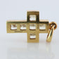 Genuine Cartier Cross Fancy Yellow Diamond Pendant 18k YG Diamond Illusion Charm