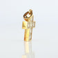 Genuine Cartier Cross Fancy Yellow Diamond Pendant 18k YG Diamond Illusion Charm