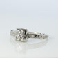 18k ART DECO Diamond solitaire ring. 18k Large diamond engagement ring. 1920s