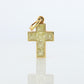 Genuine Cartier Cross Fancy Yellow Diamond Pendant 18k YG Diamond Illusion Charm