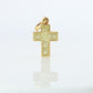 Genuine Cartier Cross Fancy Yellow Diamond Pendant 18k YG Diamond Illusion Charm