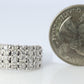 Platinum Diamond Cluster ring PT900 1ctw diamonds in 4 rows Pave Encrusted band