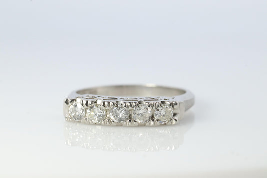 Platinum Diamond eternity band. PT900 1/3ct Half Anniversary Infinty Ring.