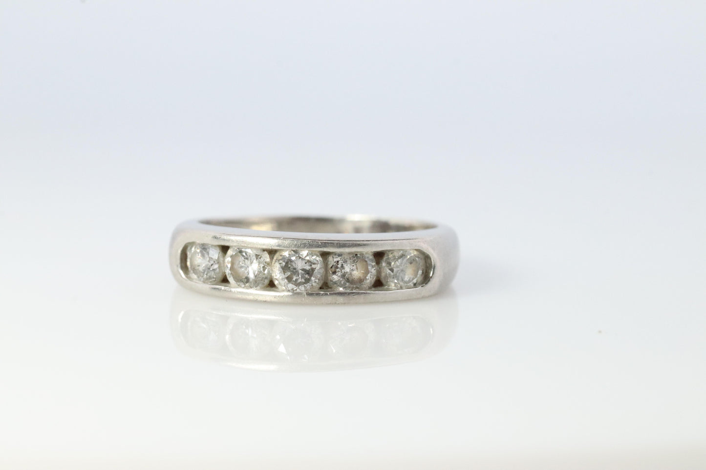 Platinum Diamond eternity band. PT900 1/2ctw Half Anniversary Infinity Ring