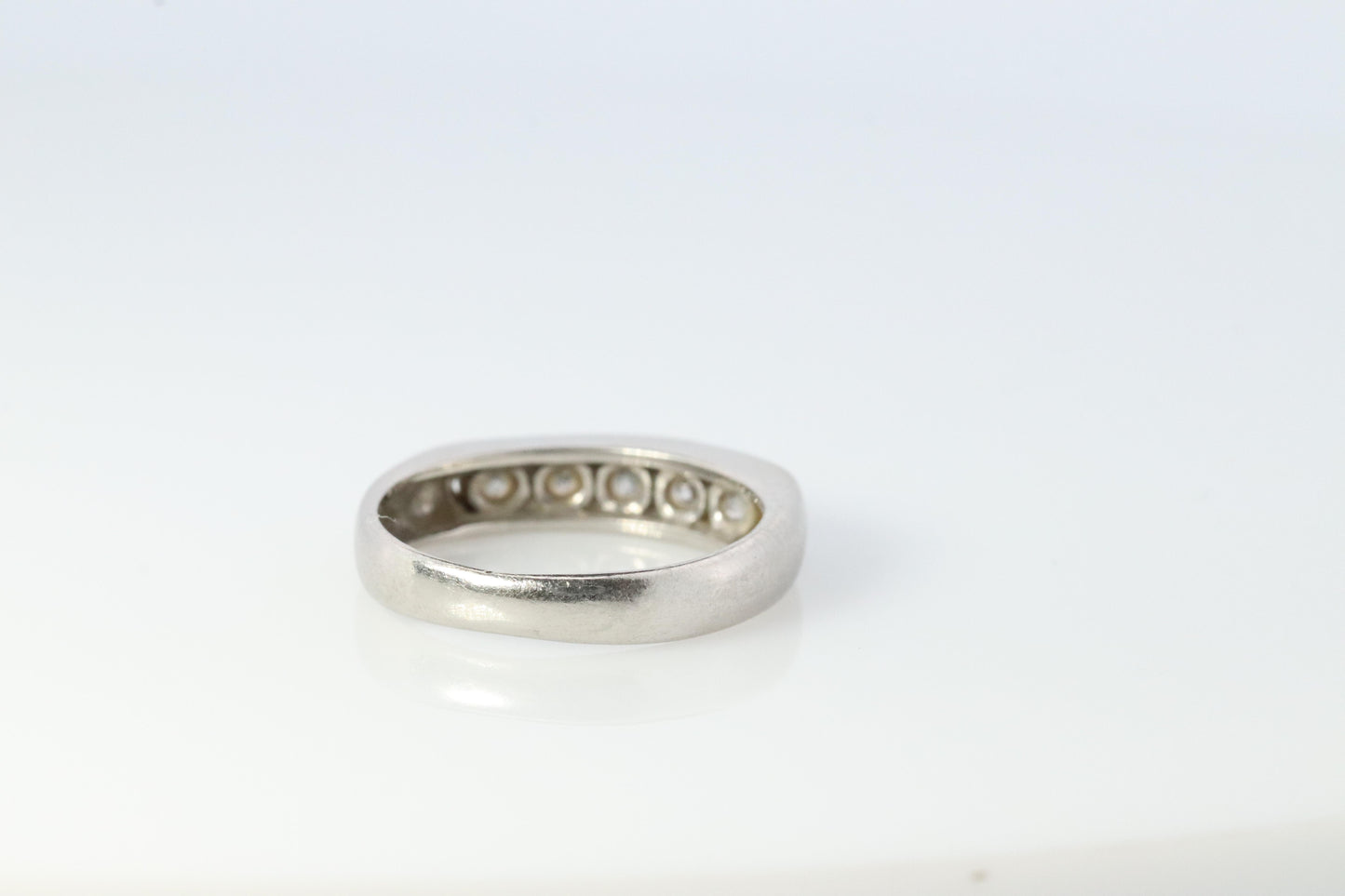 Platinum Diamond eternity band. PT900 1/2ctw Half Anniversary Infinity Ring