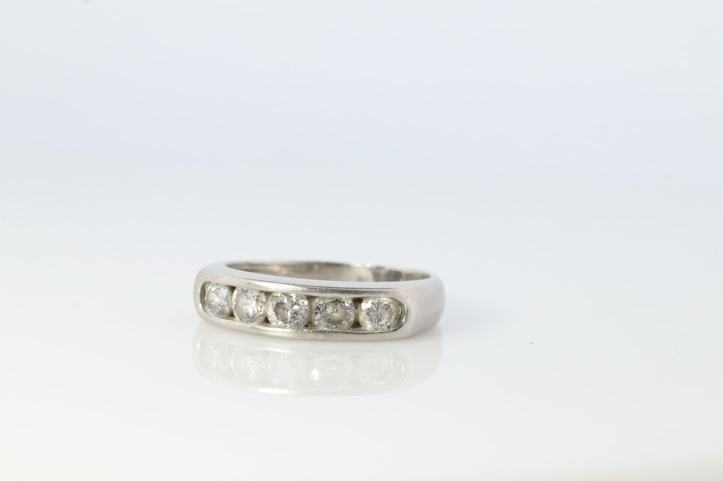 Platinum Diamond eternity band. PT900 1/2ctw Half Anniversary Infinity Ring