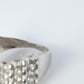 Platinum Diamond Cluster ring Wave PT900 1ctw diamonds in 4 rows Encrusted band