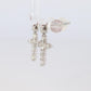 Diamond Cross Earrings. Platinum PT900 1/4ct Diamond Dangle Earrings.