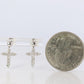 Diamond Cross Earrings. Platinum PT900 1/4ct Diamond Dangle Earrings.
