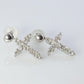 Diamond Cross Earrings. Platinum PT900 1/4ct Diamond Dangle Earrings.
