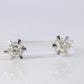 Diamond Stud Earrings. Platinum PT900 1/2ct Diamond Belcher Claw Studs Earrings.