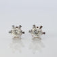 Diamond Stud Earrings. Platinum PT900 1/2ct Diamond Belcher Claw Studs Earrings.