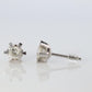 Diamond Stud Earrings. Platinum PT900 1/2ct Diamond Belcher Claw Studs Earrings.