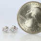 Diamond Stud Earrings. Platinum PT900 1/3ct Diamond Belcher Claw Studs Earrings.