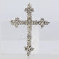 Platinum Diamond Cross Pendant. PT900 0.5ct Diamond Crucifix Pendant.