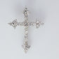 Platinum Diamond Cross Pendant. PT900 0.5ct Diamond Crucifix Pendant.