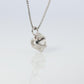 Large Diamond solitaire pendant. Platinum Pt900 Round diamond 0.5CT Necklace