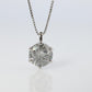Large Diamond solitaire pendant. Platinum Pt900 Round diamond 1CT Necklace