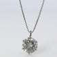 Large Diamond solitaire pendant. Platinum Pt900 Round diamond 1CT Necklace