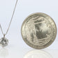 Large Diamond solitaire pendant. Platinum Pt900 Round diamond 1CT Necklace