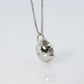 Large Diamond solitaire pendant. Platinum Pt900 Round diamond 1CT Necklace