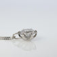 Large Diamond solitaire pendant. Platinum Pt900 Round diamond 1CT Necklace