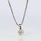 Large Diamond solitaire pendant. Platinum Pt900 Round diamond 0.59CT Necklace