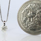 Large Diamond solitaire pendant. Platinum Pt900 Round diamond 0.59CT Necklace