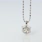 18k Diamond solitaire pendant. 18k White Gold Round diamond 0.40CT Necklace