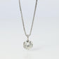 Large Diamond solitaire pendant. Platinum Pt900 Round diamond 0.35CT Necklace