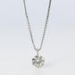 Large Diamond solitaire pendant. Platinum Pt900 Round diamond 0.35CT Necklace