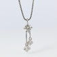 Diamond Dangle Tassel  pendant. Platinum Pt900 Round diamond 0.26CT Necklace