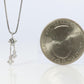 Diamond Dangle Tassel  pendant. Platinum Pt900 Round diamond 0.26CT Necklace