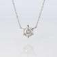 Large Diamond solitaire pendant. Platinum Pt900 Belcher Claw 0.6CT Necklace