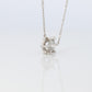 Large Diamond solitaire pendant. Platinum Pt900 Belcher Claw 0.6CT Necklace