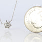 Large Diamond solitaire pendant. Platinum Pt900 Belcher Claw 0.6CT Necklace