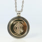 Tiffany and Co LOGO Pendant. 18k Sterling Silver 925 Medallion Coin Necklace.