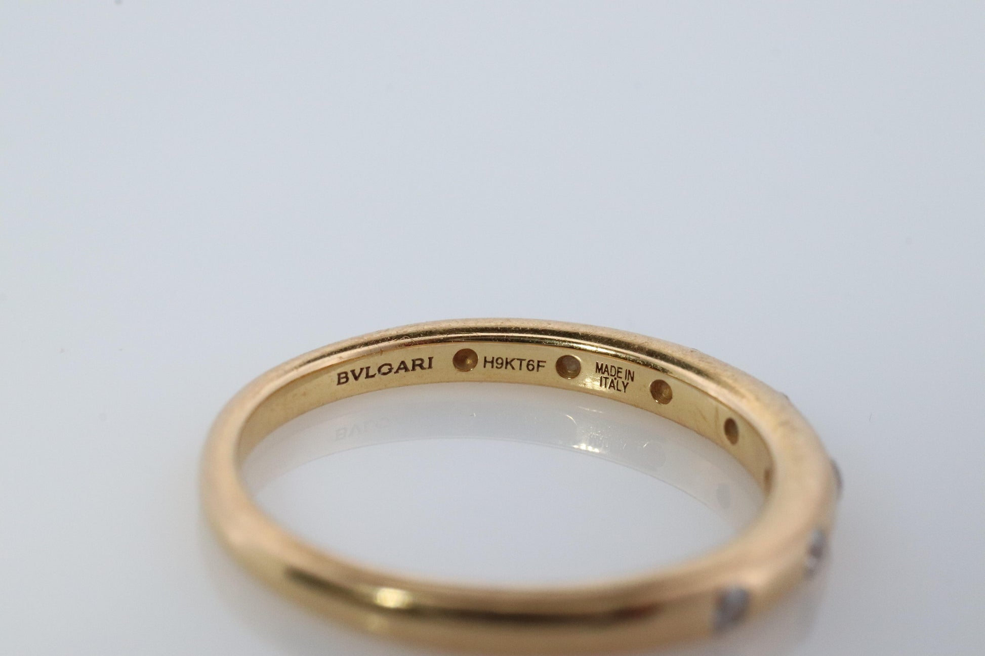 Bvlgari Bulgari FEDI 18k Yellow Gold Band 7P Diamonds Genuine Bvlgari