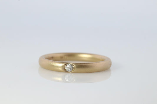 18k POMELATTO Ring. 18k yellow Gold Diamond Solitaire Lucciole Pomellato