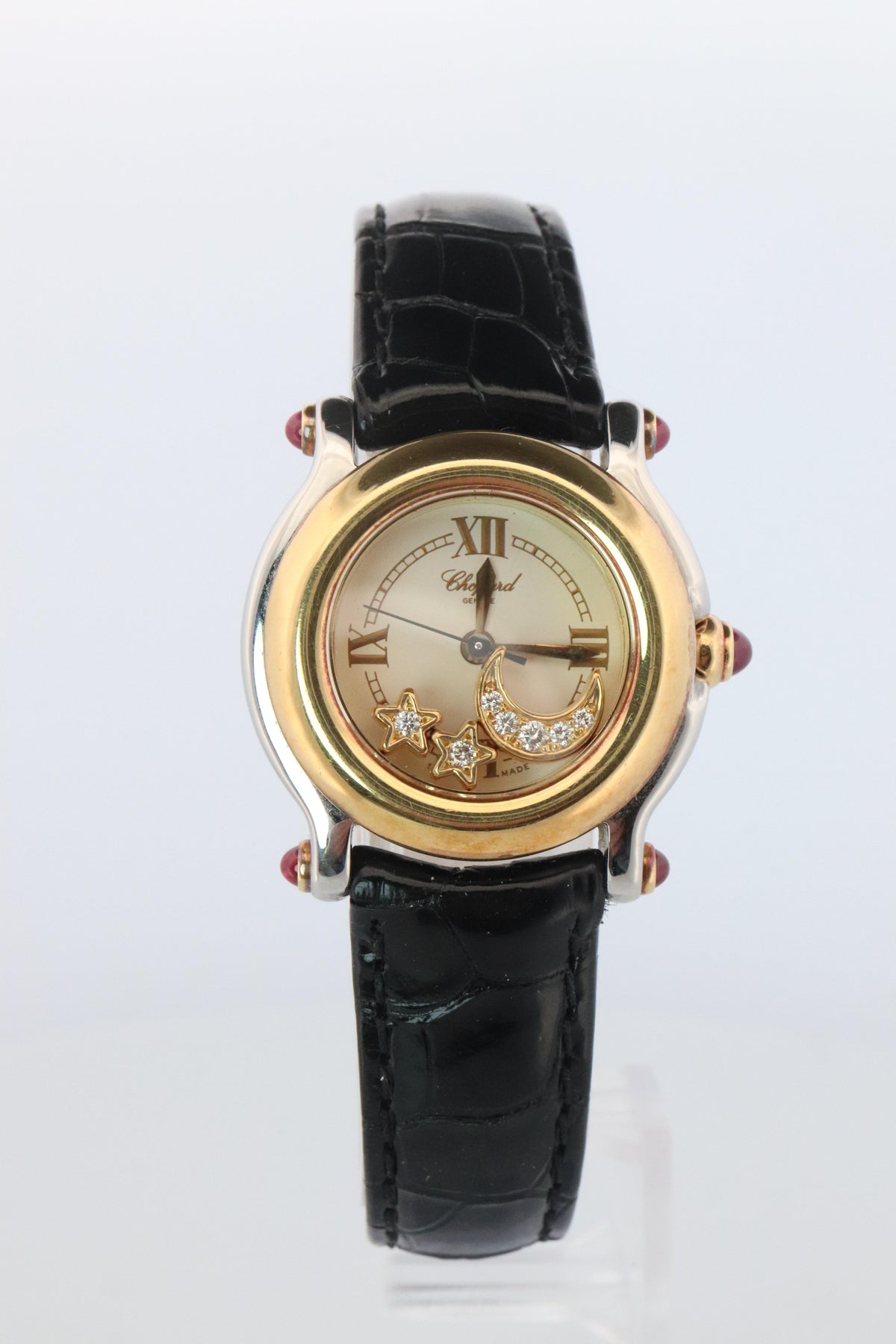 Chopard Happy Sport Moon and Stars Diamond Watch. Chopard LUC 27/8246-21 Ladies