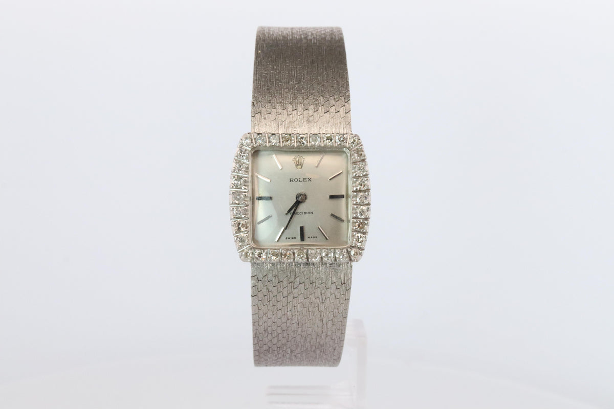Genuine Rolex Watch. Diamond Bezel 1972 Ladies Manual ROLEX 2611 Precision