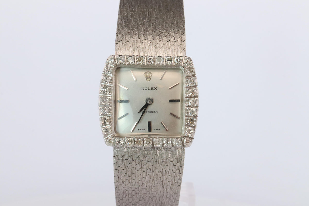 Genuine Rolex Watch. Diamond Bezel 1972 Ladies Manual ROLEX 2611 Precision