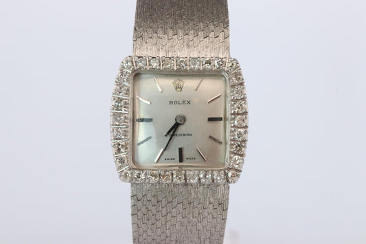 Genuine Rolex Watch. Diamond Bezel 1972 Ladies Manual ROLEX 2611 Precision