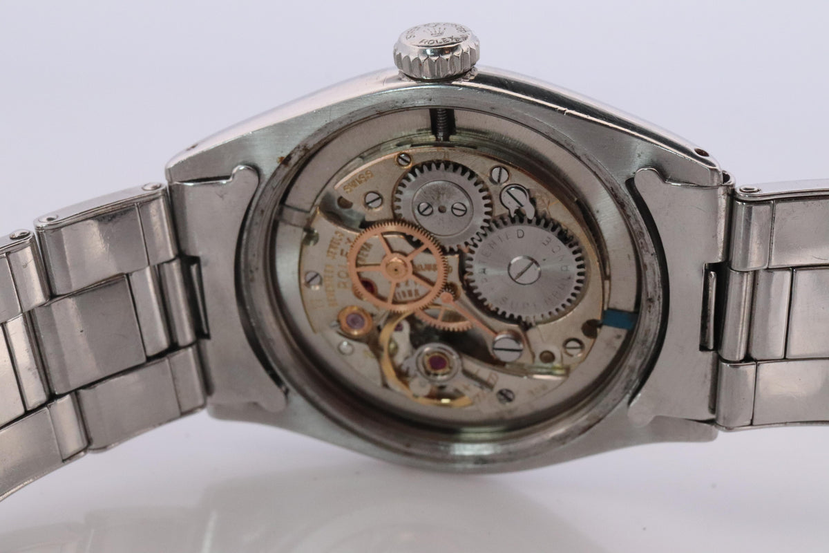 ROLEX Watch. Rolex ref. 6022 Rare Black Dial 1960s Mens Rolex watch.