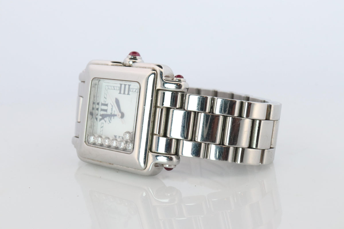 Chopard Happy Sport Square Diamond Watch. Chopard LUC 27/8349-21 Ladies