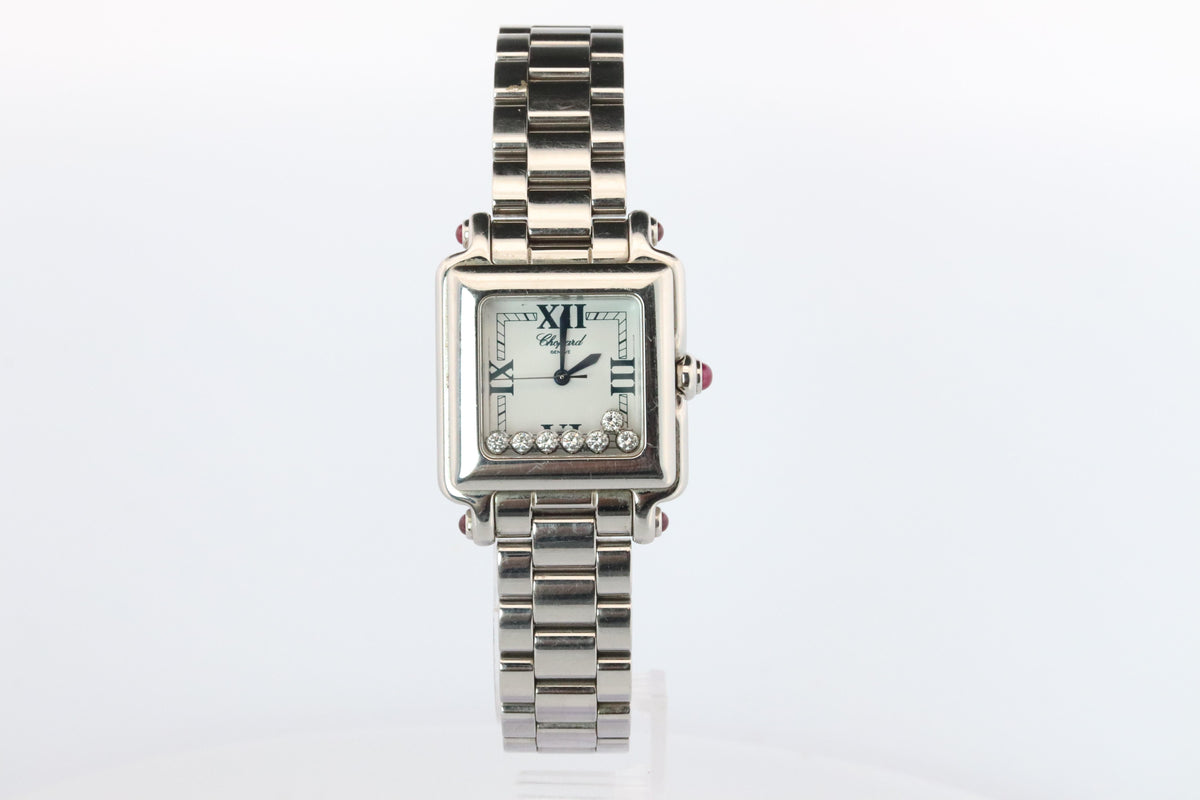 Chopard Happy Sport Square Diamond Watch. Chopard LUC 27/8349-21 Ladies